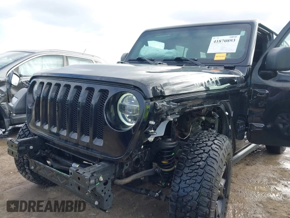 2022 Jeep Wrangler Unlimited Sport S with VIN 1C4HJXDG0NW102631, listed as a IAAI auction lot 41870893 with 43,968 mi miles. Bid and sale history available at carsss.com. Image 6.