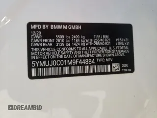 2021 BMW X4 M z VIN 5YMUJ0C01M9F44884, wystawiony jako Copart lot #66311342 z przebiegiem 13 901 mil mil oraz . Historia ofert i sprzedaży dostępna na DreamBid. Obrazek 10.