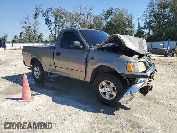2002 Ford F-150 XL with VIN 1FTRF17212NB27543, listed as a Copart auction lot 46985425 with 0 mi miles and Salvage Title. Bid and sale history available at carsss.com. Image 4.