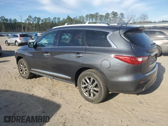 2014 Infiniti QX60 with VIN 5N1AL0MM9EC526329, listed as a Copart auction lot 47194075 with 153,174 mi miles and Salvage Title. Bid and sale history available at carsss.com. Image 2.