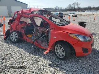 2014 Mazda 2 Sport with VIN JM1DE1KY2E0185106, listed as a Copart auction lot 47486205 with Not Provided miles and Salvage Title. Bid and sale history available at DreamBid. Image 4.
