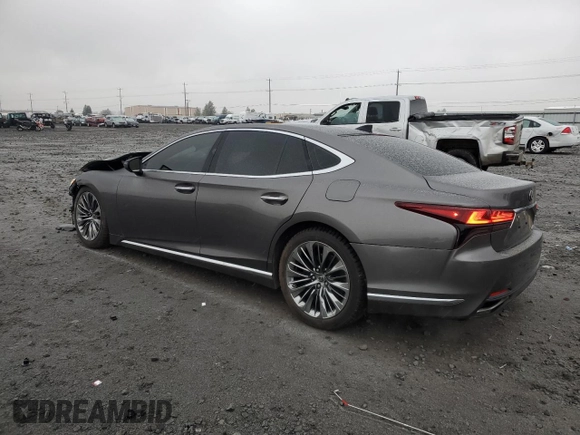 2021 Lexus LS with VIN JTHD51GF6M5009182, listed as a Copart auction lot 82450504 with 7,574 mi miles and Salvage Title. Bid and sale history available at carsss.com. Image 2.
