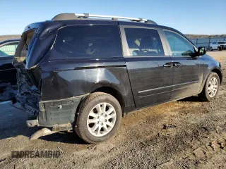 2007 Kia Sedona LX with VIN KNDMB233776149624, listed as a Copart auction lot 43429105 with 184,399 mi miles and Salvage Title. Bid and sale history available at carsss.com. Image 3.
