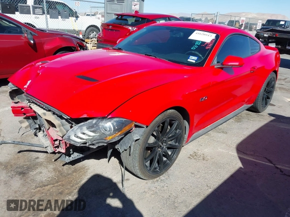 2018 Ford Mustang GT with VIN 1FA6P8CFXJ5180361, listed as a IAAI auction lot 41620513 with 114,222 mi miles. Bid and sale history available at carsss.com. Image 17.