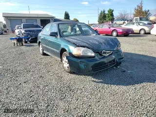 1996 Honda Civic DX with VIN 2HGEJ6621TH519154, listed as a Copart auction lot 74408604 with 91,443 mi miles and Salvage Title. Bid and sale history available at carsss.com. Image 10.