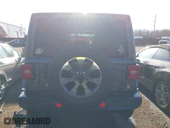 2018 Jeep Wrangler Unlimited Sahara with VIN 1C4HJXEN5JW203879, listed as a IAAI auction lot 41131467 with 87,065 mi miles and . Bid and sale history available at DreamBid. Image 16.