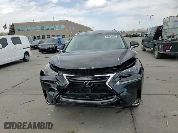 2015 Lexus NX 200t with VIN JTJBARBZ7F2010296, listed as a Copart auction lot 53745455 with 108,862 mi miles and Salvage Title. Bid and sale history available at carsss.com. Image 14.