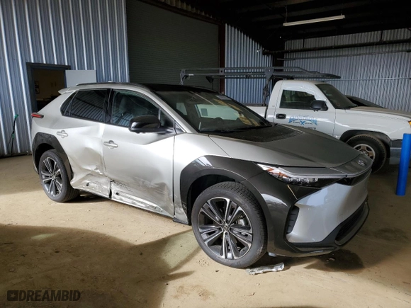2023 Toyota bZ4X XLE with VIN JTMAAAAA3PA004840, listed as a Copart auction lot 50053295 with 25,955 mi miles and Salvage Title. Bid and sale history available at carsss.com. Image 4.