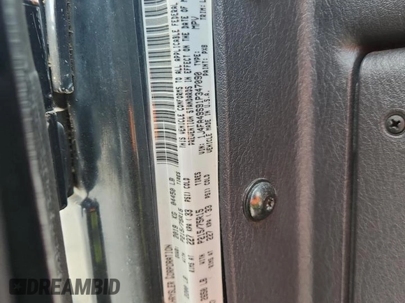 2001 Jeep Wrangler Sport с VIN 1J4FA49S91P347090, выставлен на аукционе Copart как лот 60436405 с пробегом 141 172 миль миль и Списание • Salvage title. История ставок и продаж доступна на DreamBid. Изображение 13.