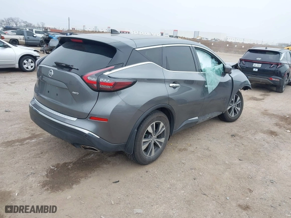 2022 Nissan Murano S with VIN 5N1AZ2AS5NC110033, listed as a IAAI auction lot 41503318 with 55,733 mi miles. Bid and sale history available at carsss.com. Image 4.