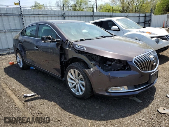 2014 Buick LaCrosse Leather with VIN 1G4GB5G30EF125148, listed as a Copart auction lot 54909425 with 102,081 mi miles and Salvage Title. Bid and sale history available at DreamBid. Image 4.