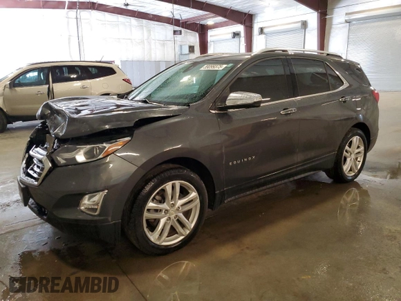 2019 Chevrolet Equinox Premier z VIN 3GNAXYEX6KL195023, wystawiony jako Copart lot #59099375 z przebiegiem 95 586 mil mil oraz Szkoda całkowita • Salvage title. Historia ofert i sprzedaży dostępna na DreamBid. Obrazek 1.