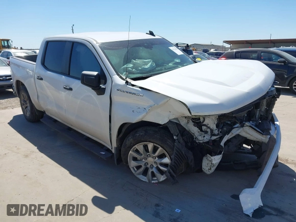 2022 Chevrolet Silverado 1500 Custom with VIN 1GCPABEK2NZ519572, listed as a IAAI auction lot 41763698 with 48,985 mi miles and . Bid and sale history available at DreamBid. Image 1.