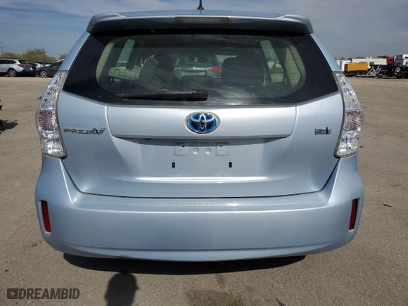 2014 Toyota Prius v Two with VIN JTDZN3EU8EJ013862, listed as a Copart auction lot 53460185 with 64,237 mi miles and Salvage Title. Bid and sale history available at carsss.com. Image 6.