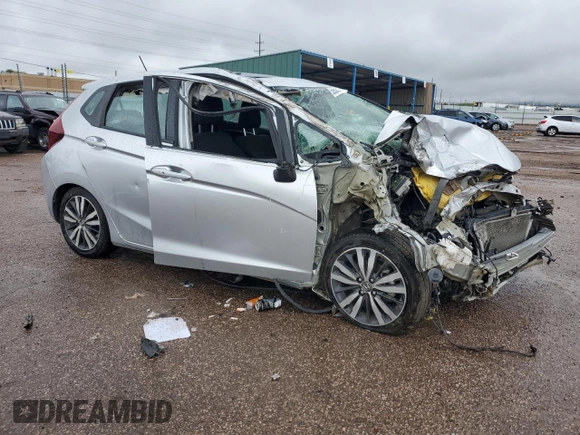 2015 Honda Fit EX-L with VIN 3HGGK5H81FM753415, listed as a Copart auction lot 58566245 with Not provided miles and Salvage title. Bid and sale history available at DreamBid. Image 4.