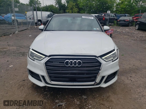 2017 Audi A3 Premium Plus with VIN WAUJ8GFF0H1029924, listed as a Copart auction lot 64680674 with 75,470 mi miles and Salvage Title. Bid and sale history available at DreamBid. Image 5.
