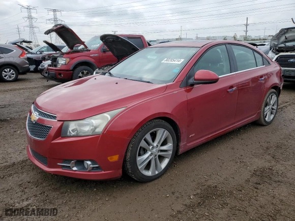 2012 Chevrolet Cruze LTZ with VIN 1G1PH5SC5C7403679, listed as a Copart auction lot 80285414 with 211,066 mi miles and Salvage Title. Bid and sale history available at carsss.com. Image 1.