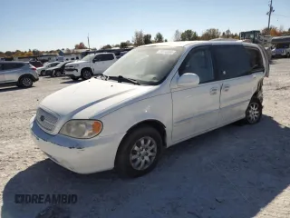 2004 Kia Sedona LX with VIN KNDUP131046585706, listed as a Copart auction lot 74973304 with 107,130 mi miles and Salvage Title. Bid and sale history available at carsss.com. Image 1.
