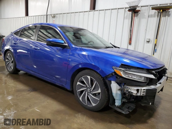 2019 Honda Insight Touring with VIN 19XZE4F90KE003576, listed as a Copart auction lot 52188155 with 52,457 mi miles and Salvage Title. Bid and sale history available at DreamBid. Image 4.