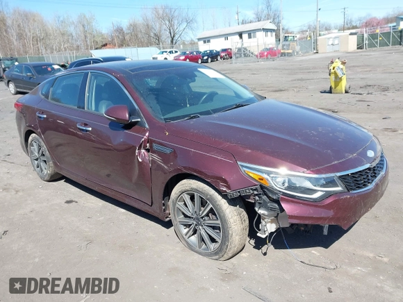 2019 Kia Optima EX with VIN 5XXGU4L12KG292041, listed as a IAAI auction lot 42065738 with 74,222 mi miles and . Bid and sale history available at carsss.com. Image 1.
