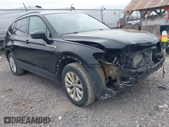 2019 Volkswagen Tiguan S with VIN 3VV0B7AX9KM019775, listed as a IAAI auction lot 41897497 with 61,691 mi miles and . Bid and sale history available at DreamBid. Image 1.