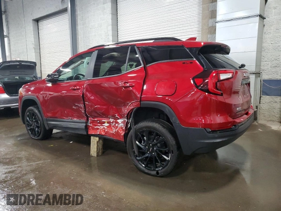 2024 GMC Terrain SLE with VIN 3GKALTEG0RL255982, listed as a Copart auction lot 44430155 with 7,214 mi miles and Salvage Title. Bid and sale history available at DreamBid. Image 2.