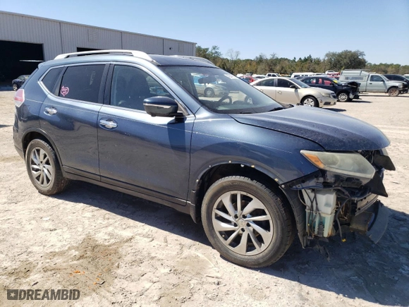 2014 Nissan Rogue SL with VIN 5N1AT2MT9EC782988, listed as a Copart auction lot 48349155 with 158,439 mi miles and Salvage Title. Bid and sale history available at carsss.com. Image 4.