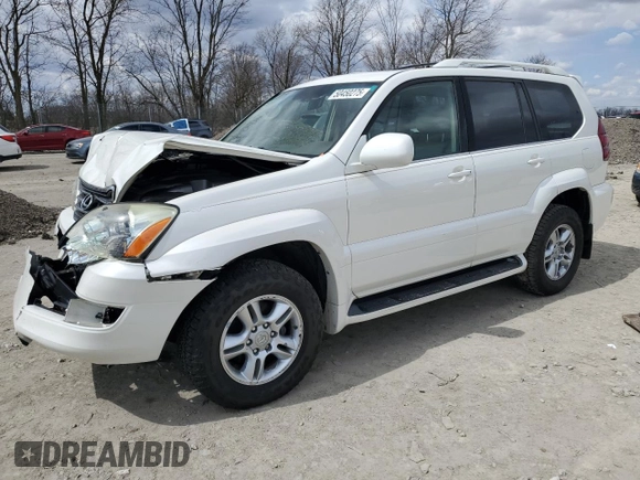 2006 Lexus GX 470 z VIN JTJBT20X160098938, wystawiony jako Copart lot #50450275 z przebiegiem 153 513 mil mil oraz Szkody całkowita. Historia ofert i sprzedaży dostępna na DreamBid. Obrazek 1.