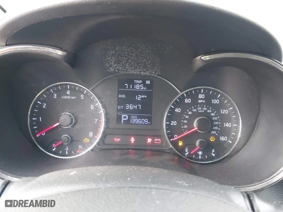 2016 Kia Forte LX with VIN KNAFK4A66G5550487, listed as a IAAI auction lot 41709092 with 139,609 mi miles. Bid and sale history available at carsss.com. Image 7.