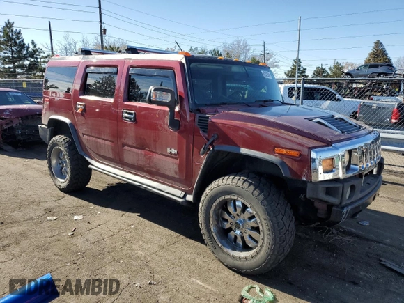 2003 Hummer H2 with VIN 5GRGN23U93H149294, listed as a Copart auction lot 80242304 with 199,675 mi miles and Salvage Title. Bid and sale history available at carsss.com. Image 4.