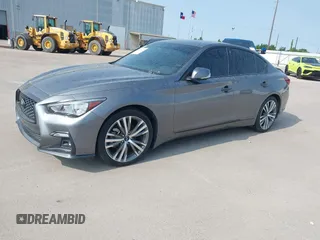 2021 Infiniti Q50 Sensory with VIN JN1EV7CP5MM703829, listed as a IAAI auction lot 41951117 with 60,314 mi miles and . Bid and sale history available at DreamBid. Image 2.