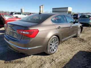2014 Kia Cadenza Premium with VIN KNALN4D78E5151091, listed as a Copart auction lot 81319124 with 195,203 mi miles and Salvage Title. Bid and sale history available at carsss.com. Image 3.