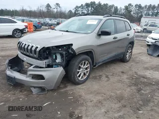2017 Jeep Cherokee Sport with VIN 1C4PJMAB0HW567739, listed as a IAAI auction lot 41381622 with 120,217 mi miles. Bid and sale history available at carsss.com. Image 17.