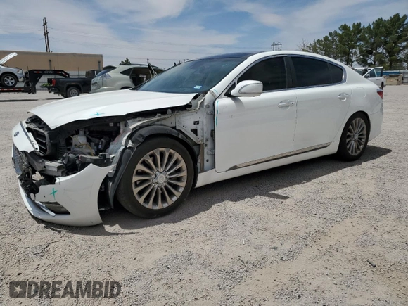 2017 Kia K900 Luxury z VIN KNALW4D4XH6035683, wystawiony jako Copart lot #55470545 z przebiegiem 93 275 mil mil oraz Szkoda całkowita • Salvage title. Historia ofert i sprzedaży dostępna na DreamBid. Obrazek 1.