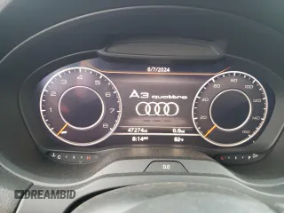 2020 Audi A3 Sedan S line Premium Plus with VIN WAUJEGFF9LA006286, listed as a Copart auction lot 57950474 with 47,274 mi miles and Salvage Title. Bid and sale history available at carsss.com. Image 9.