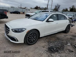2023 Mercedes-Benz S-Class S 500 with VIN W1K6G6DB6PA203893, listed as a Copart auction lot 84664804 with 743 mi miles and Salvage Title. Bid and sale history available at carsss.com. Image 1.