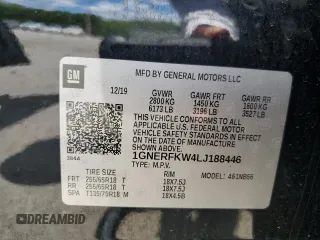 2020 Chevrolet Traverse LS with VIN 1GNERFKW4LJ188446, listed as a Copart auction lot 64598614 with 64,715 mi miles and Salvage Title. Bid and sale history available at carsss.com. Image 15.