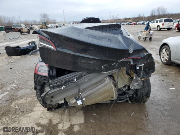 2023 Tesla Model 3 with VIN 5YJ3E1EA3PF573962, listed as a Copart auction lot 45198105 with 40,134 mi miles and Salvage Title. Bid and sale history available at carsss.com. Image 6.