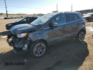 2021 Ford EcoSport Titanium z VIN MAJ6S3KL2MC452474, wystawiony jako Copart lot #45513405 z przebiegiem 27 451 mil mil oraz Szkody całkowita. Historia ofert i sprzedaży dostępna na DreamBid. Obrazek 1.
