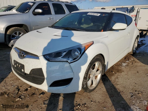 2013 Hyundai Veloster w/Black Int with VIN KMHTC6AD3DU125416, listed as a Copart auction lot 41410175 with 77,546 mi miles and Salvage Title. Bid and sale history available at carsss.com. Image 1.