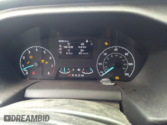 2022 Ford Transit Cargo with VIN 1FTBR3U84NKA63761, listed as a IAAI auction lot 41100280 with 90,993 mi miles and . Bid and sale history available at DreamBid. Image 7.