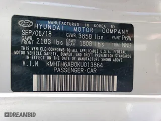 2019 Hyundai Veloster Turbo R-Spec with VIN KMHTH6AB0KU013864, listed as a Copart auction lot 69713173 with 60,523 mi miles. Bid and sale history available at carsss.com. Image 14.