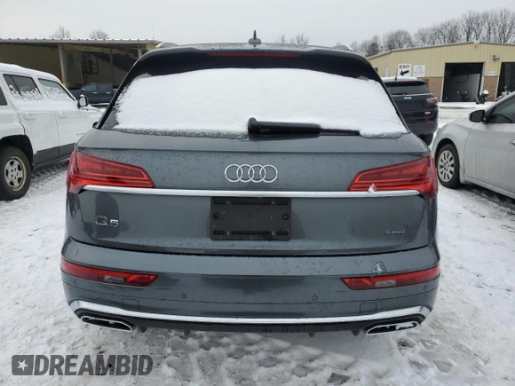 2021 Audi Q5 Premium Plus with VIN WA1E2AFY8M2066920, listed as a Copart auction lot 43134605 with 12,304 mi miles and Salvage Title. Bid and sale history available at carsss.com. Image 6.