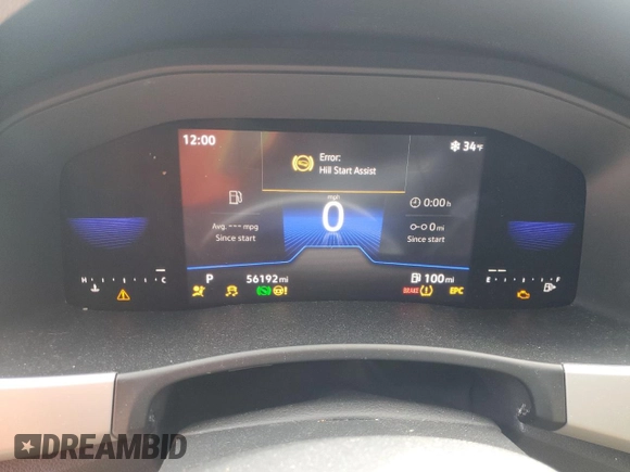 2022 Volkswagen Atlas SE with VIN 1V2DC2CA1NC200298, listed as a Copart auction lot 53239565 with 56,192 mi miles and Salvage title. Bid and sale history available at DreamBid. Image 9.