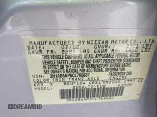 2012 Nissan Sentra SL with VIN 3N1AB6AP5CL765681, listed as a IAAI auction lot 42244266 with 109,788 mi miles and . Bid and sale history available at DreamBid. Image 9.