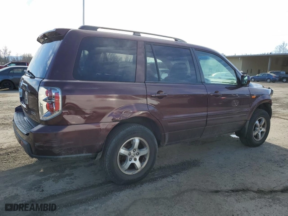 2007 Honda Pilot EX-L with VIN 2HKYF18587H501576, listed as a Copart auction lot 48553955 with 178,796 mi miles and Clean Title. Bid and sale history available at carsss.com. Image 3.