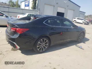 2020 Acura TLX with VIN 19UUB2F34LA000303, listed as a Copart auction lot 43458455 with 48,994 mi miles and Salvage Title. Bid and sale history available at carsss.com. Image 3.