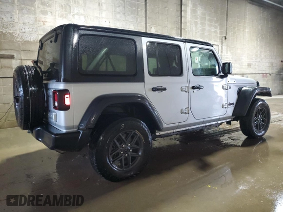 2024 Jeep Wrangler Sport S with VIN 1C4PJXDN8RW252972, listed as a Copart auction lot 66298315 with 34,574 mi miles and Clean title. Bid and sale history available at DreamBid. Image 3.