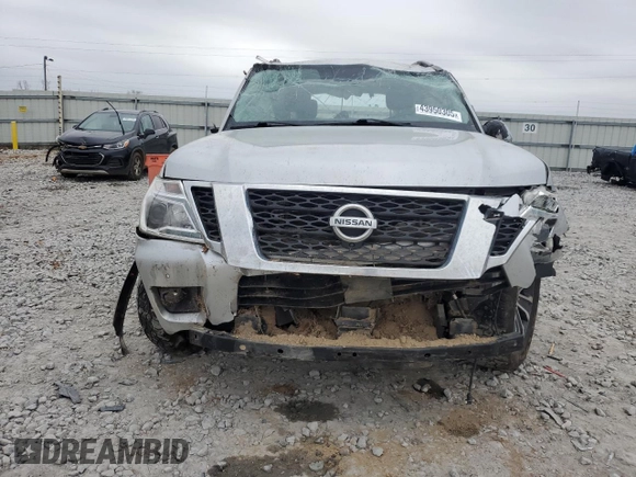 2020 Nissan Armada SL with VIN JN8AY2NDXL9108859, listed as a Copart auction lot 43950305 with 0 mi miles and Salvage Title. Bid and sale history available at carsss.com. Image 5.
