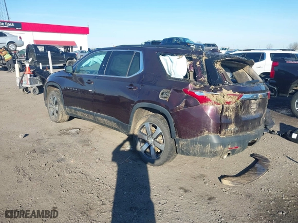 2019 Chevrolet Traverse LT Leather with VIN 1GNERHKWXKJ140685, listed as a IAAI auction lot 41235163 with 122,875 mi miles. Bid and sale history available at carsss.com. Image 3.